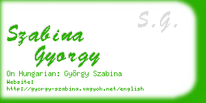 szabina gyorgy business card