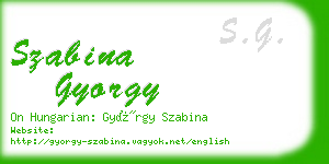 szabina gyorgy business card